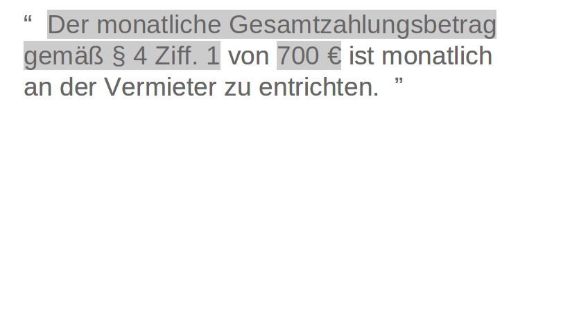 Mittels NER werden relevante Entitäten erkannt.