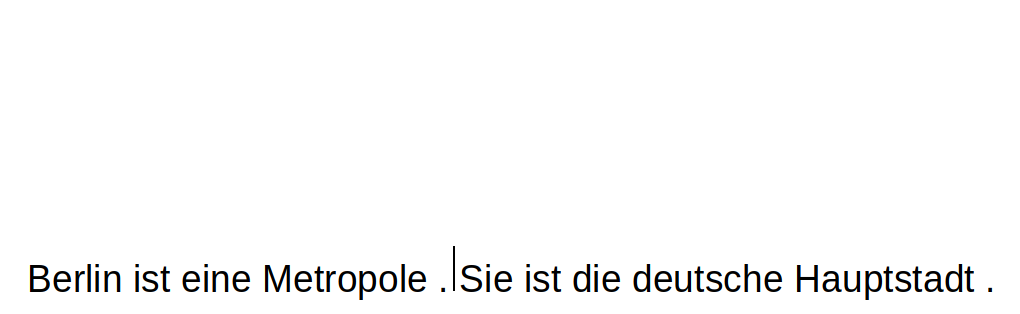 Sentence Boundary Disambiguation: Ein Text wird in die einzelnen Sätze Aufgeteilt.